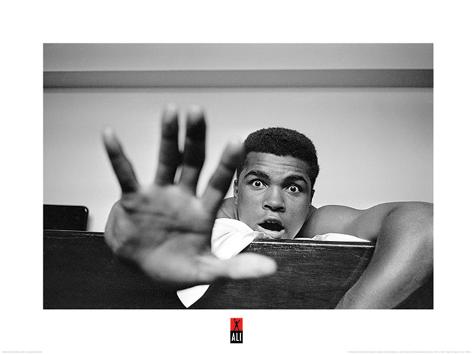 Reproduction "Muhammad Ali Home Wall Art Black & White" Poster Size: A2 Reproduction "Muhammad Ali Home Wall Art Black & White" Poster Size: A2